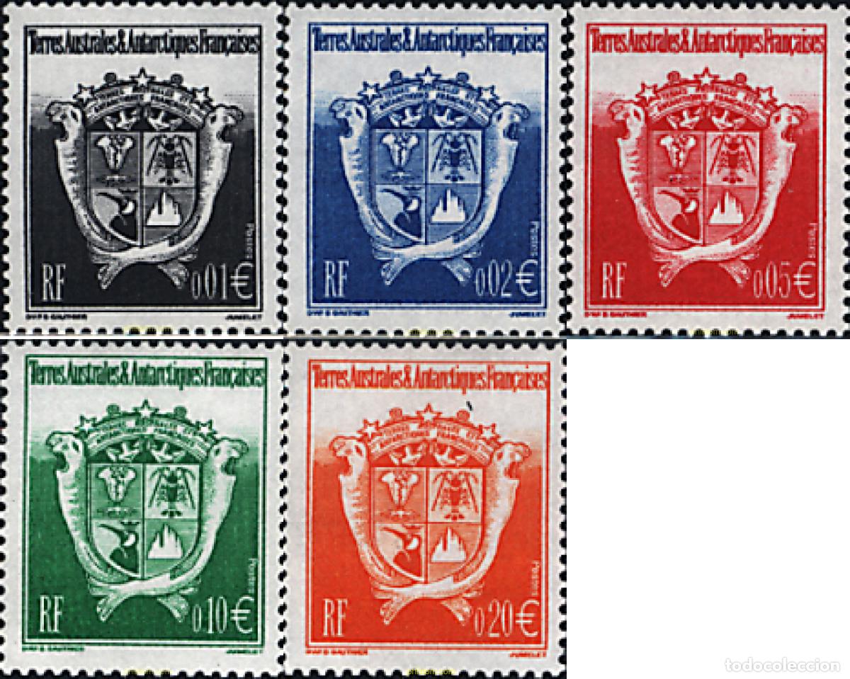 Sellos: 86446 MNH ANTARTIDA FRANCESA 2002 ESCUDOS DEL TERRITORIO