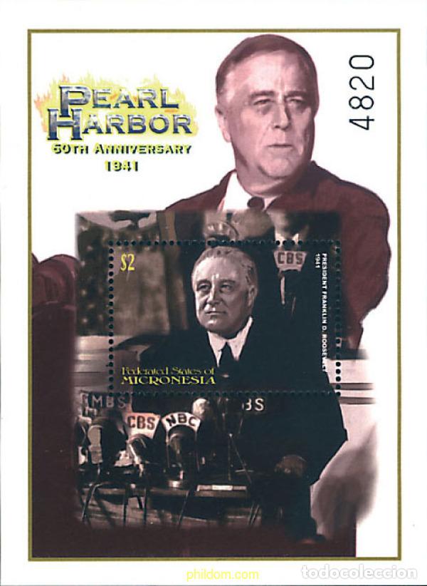 Sellos: 344069 MNH MICRONESIA 2001 60 ANIVERSARIO DE PEARL HARBOUR