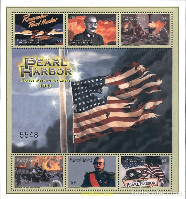 Sellos: 597756 MNH MICRONESIA 2001 60 ANIVERSARIO DE PEARL HARBOUR