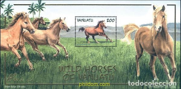 Sellos: 89401 MNH VANUATU 2002 CABALLOS SALVAJES DE VANUATU