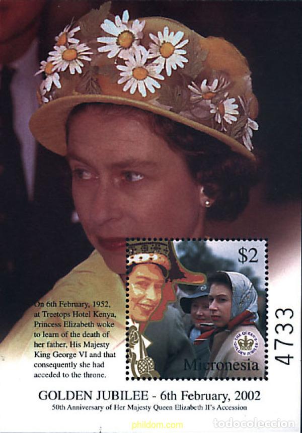 Sellos: 88945 MNH MICRONESIA 2002 50 ANIVERSARIO DEL ACCESO AL TRONO DE ISABEL II