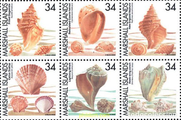 Sellos: 154044 MNH MARSHALL Islas 2002 CONCHAS