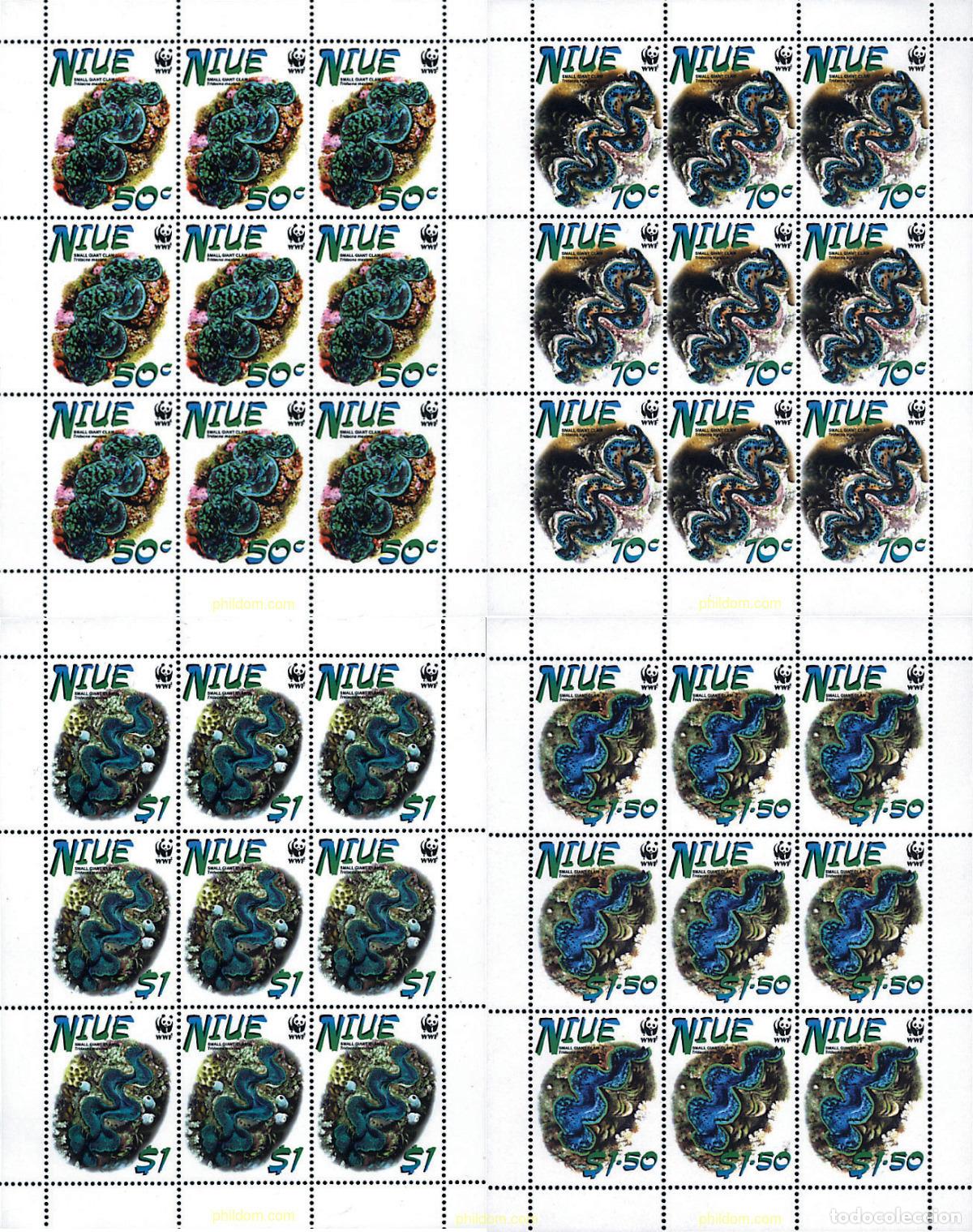 Sellos: 12850 MNH NIUE 2002 WWF. TRIDACNA MAXIMA
