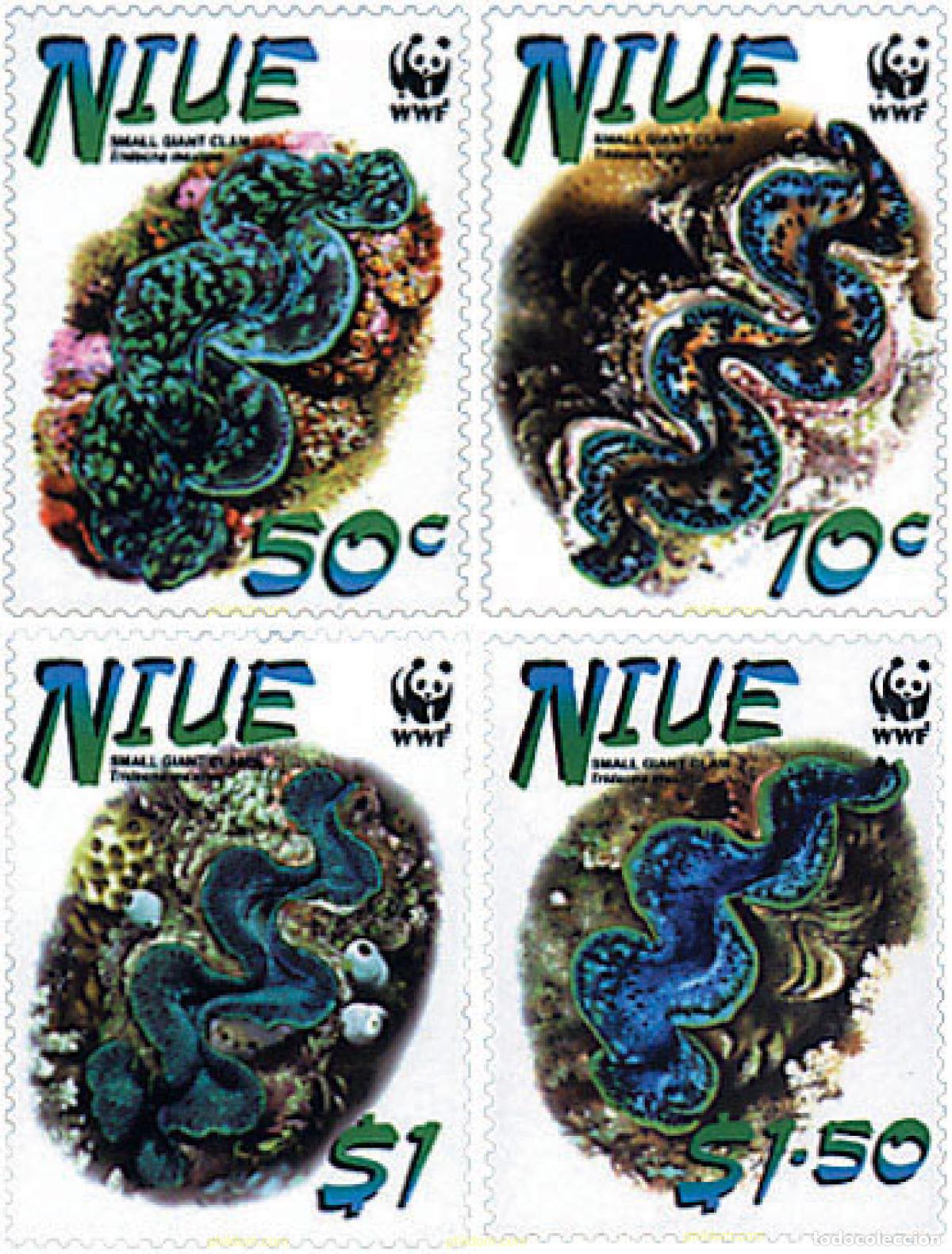 Sellos: 114519 MNH NIUE 2002 WWF. TRIDACNA MAXIMA