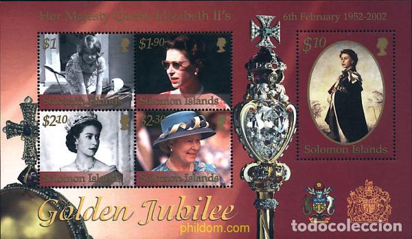 Sellos: 91701 MNH SALOMON 2002 50 ANIVERSARIO DEL ACCESO AL TRONO DE ISABEL II
