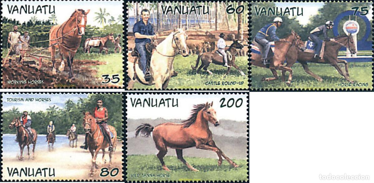 Sellos: 93575 MNH VANUATU 2002 CABALLOS SALVAJES DE VANUATU