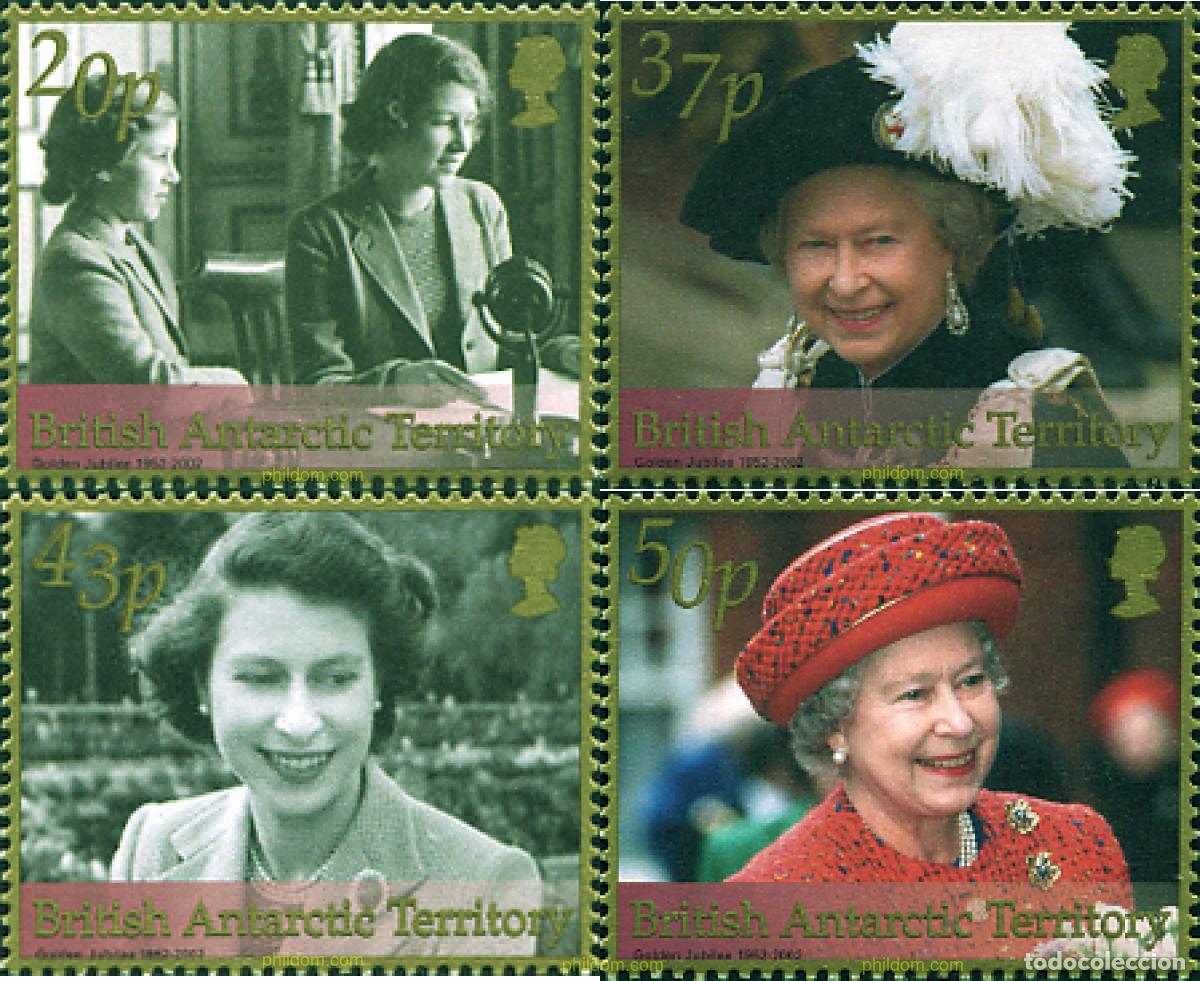 Sellos: 98687 MNH ANTARTIDA BRITANICA 2002 50 ANIVERSARIO DEL ACCESO AL TRONO DE LA REINA ISABEL II