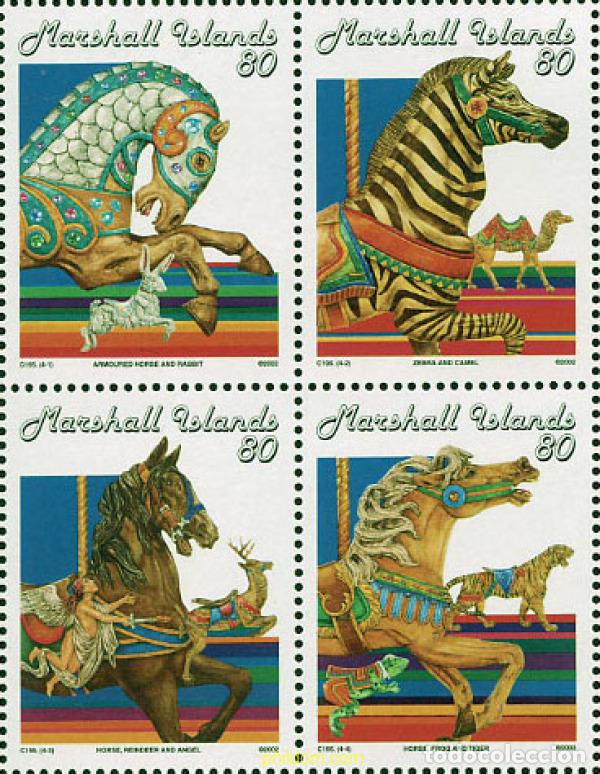 Sellos: 4535 MNH MARSHALL Islas 2002 CABALLITOS DEL TIOVIVO