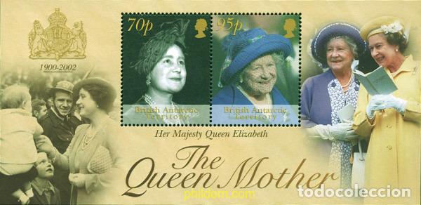 Sellos: 159843 MNH ANTARTIDA BRITANICA 2002 HOMENAJE A LA REINA MADRE