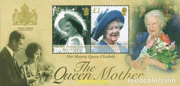 Sellos: 102281 MNH OCEANO INDICO BRITANICO 2002 HOMENAJE A LA REINA MADRE