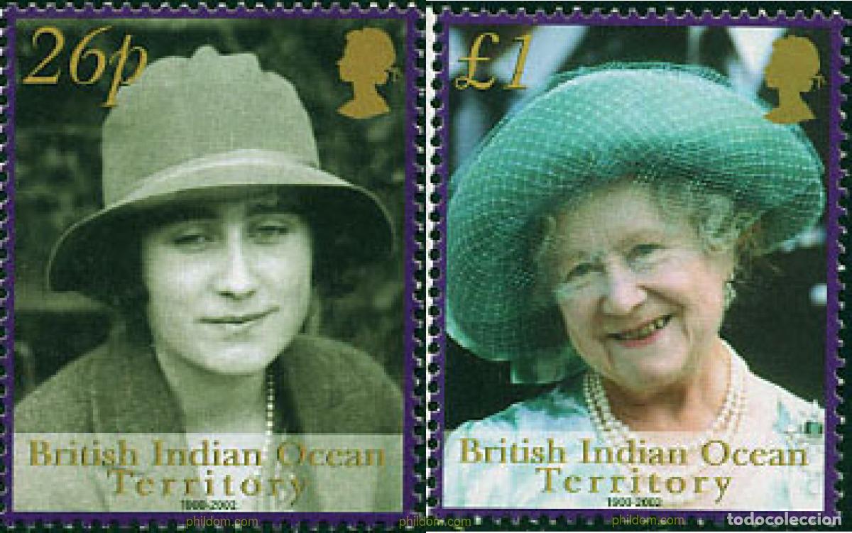 Sellos: 99266 MNH OCEANO INDICO BRITANICO 2002 HOMENAJE A LA REINA MADRE