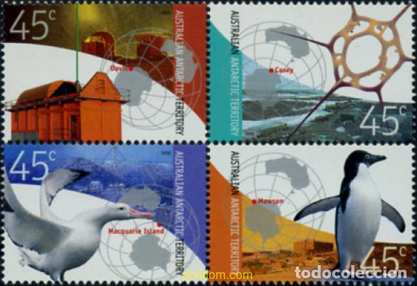 Sellos: 4545 MNH ANTARTIDA AUSTRALIANA 2002 BASES CIENTIFICAS