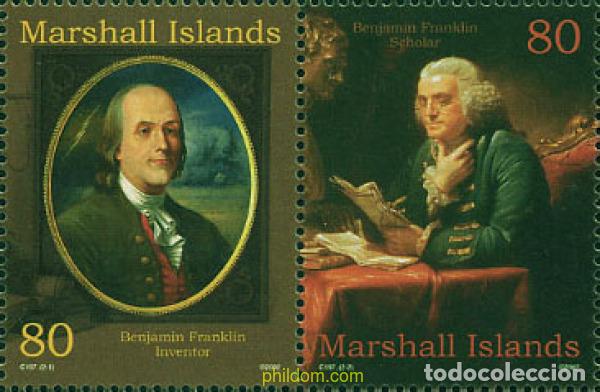Sellos: 342377 MNH MARSHALL Islas 2002 HOMENAJE A BENJAMIN FRANKLIN