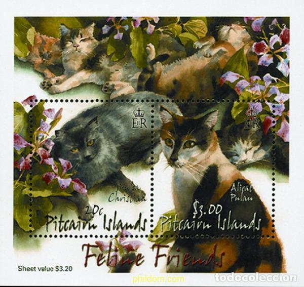 Sellos: 128208 MNH PITCAIRN Islas 2002 GATOS