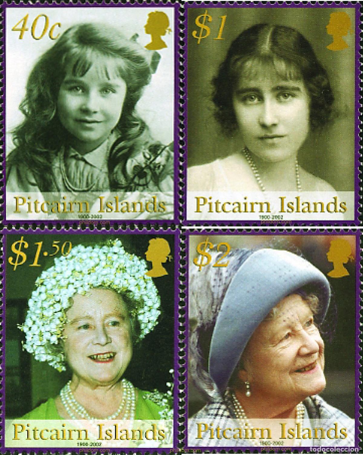 Sellos: 99761 MNH PITCAIRN Islas 2002 HOMENAJE A LA REINA MADRE