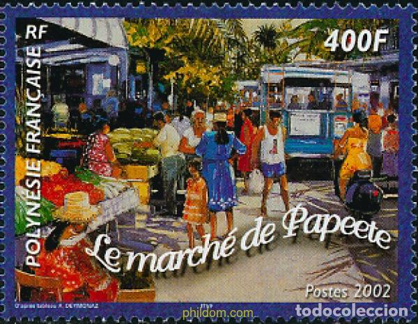 Sellos: 101259 MNH POLINESIA FRANCESA 2002 EL MERCADO DE PAPEETE