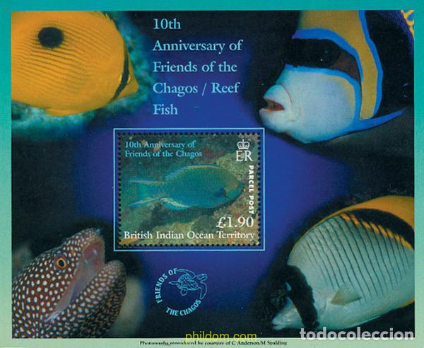 Sellos: 102284 MNH OCEANO INDICO BRITANICO 2002 10 ANIVERSARIO DE LOS AMIGOS DE CHAGOS