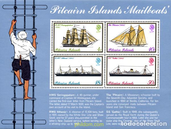 Sellos: 104212 MNH PITCAIRN Islas 1975 BARCOS POSTALES