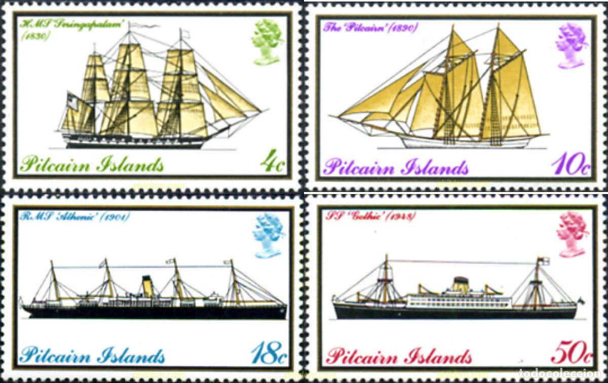 Sellos: 104214 MNH PITCAIRN Islas 1975 BARCOS POSTALES