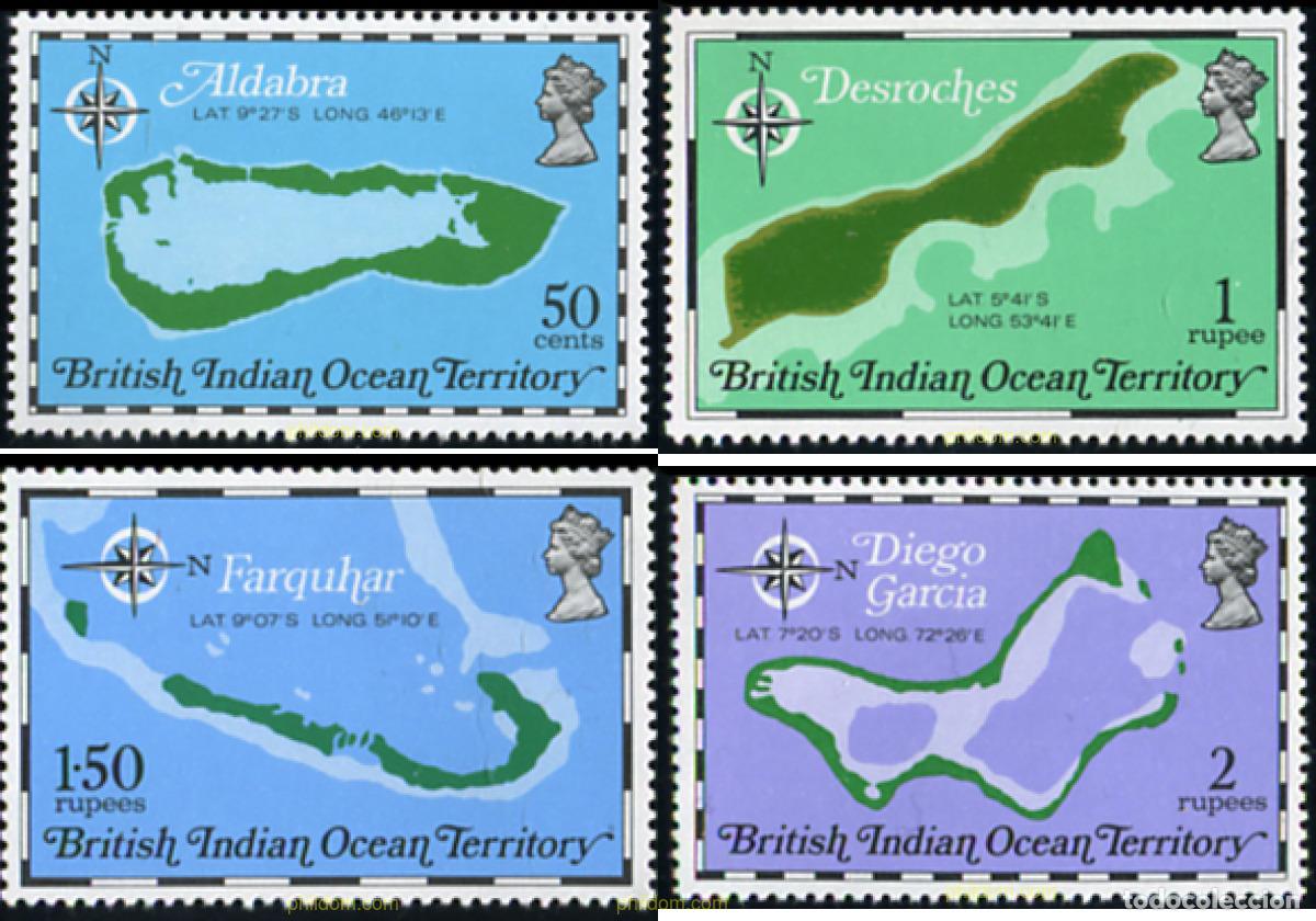 Sellos: 105503 MNH OCEANO INDICO BRITANICO 1975 10 ANIVERSARIO DEL TERRITORIO
