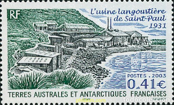 Sellos: 114336 MNH ANTARTIDA FRANCESA 2003 FACTORIA DE LANGOSTAS