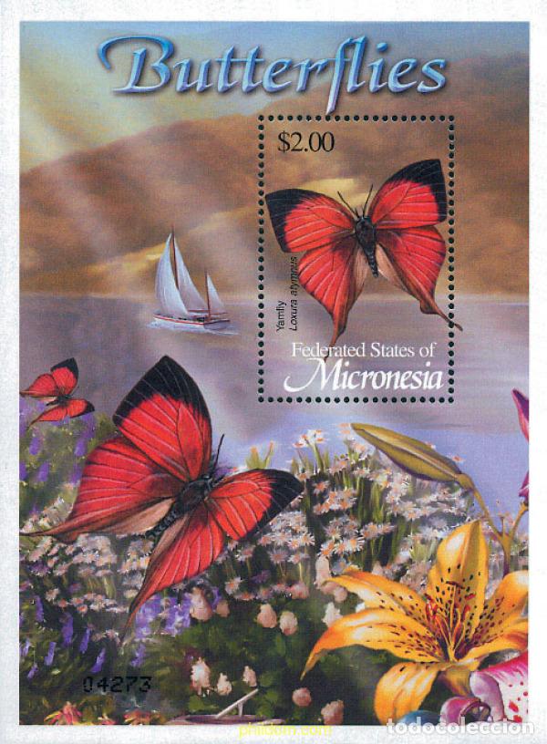 Sellos: 116255 MNH MICRONESIA 2002 MARIPOSAS