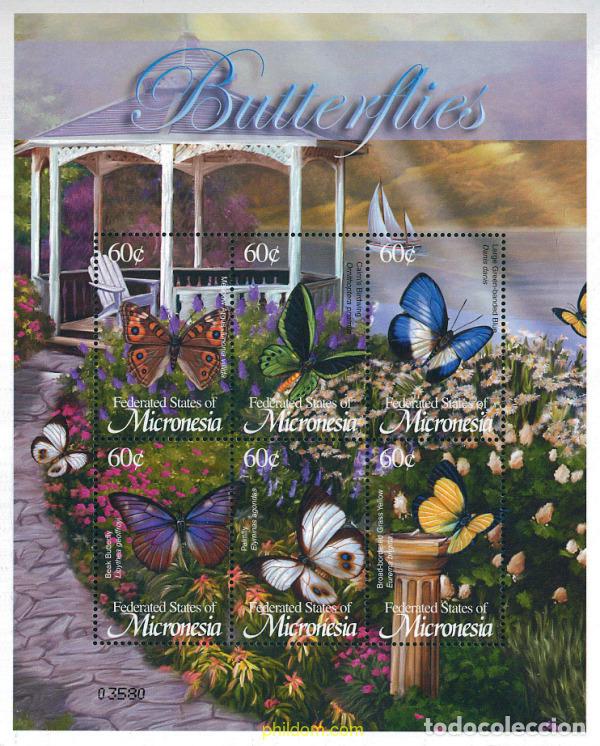 Sellos: 226836 MNH MICRONESIA 2002 MARIPOSAS