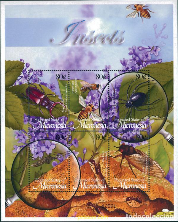 Sellos: 226832 MNH MICRONESIA 2002 INSECTOS - Foto 1