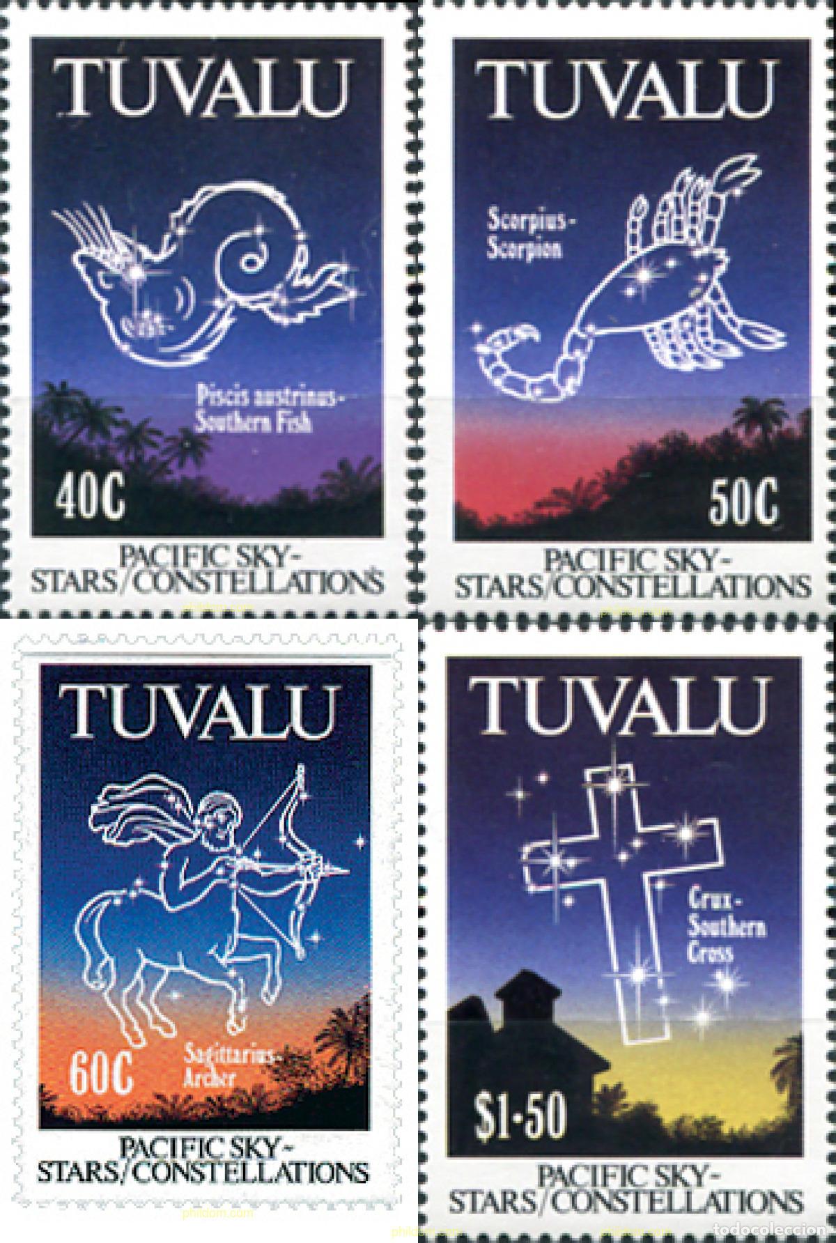 Sellos: 120810 MNH TUVALU 1992 CONSTELACIONES DEL HEMISFERIO SUR