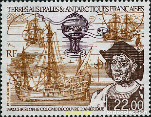 Sellos: 122129 MNH ANTARTIDA FRANCESA 1992 500 ANIVERSARIO DEL DESCUBRIMIENTO DE AMERICA