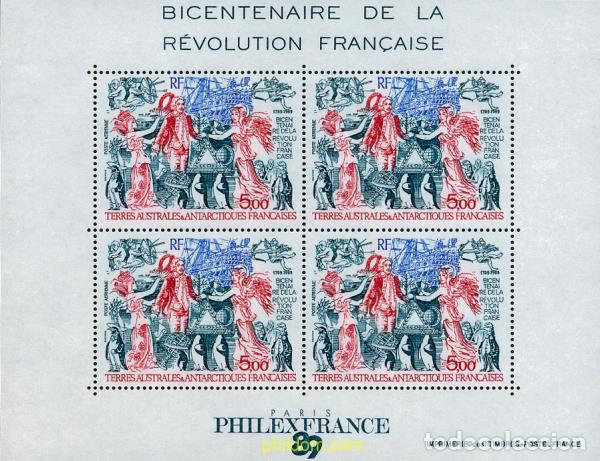 Sellos: 122134 MNH ANTARTIDA FRANCESA 1989 BICENTENARIO DE LA REVOLUCION FRANCESA