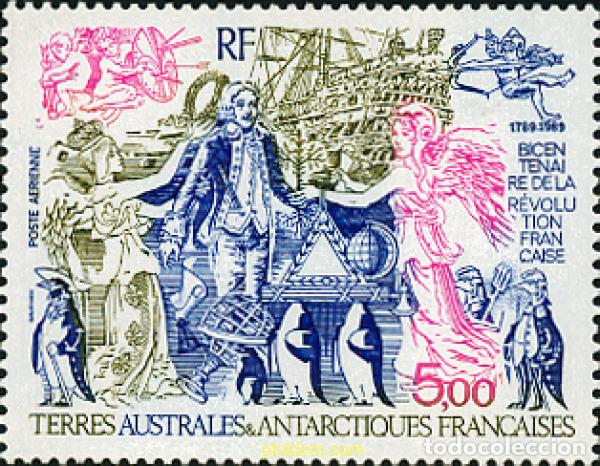 Sellos: 122131 MNH ANTARTIDA FRANCESA 1989 BICENTENARIO DE LA REVOLUCION FRANCESA