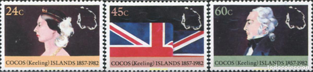 Sellos: 122804 MNH COCOS Islas 1982 125 ANIVERSARIO DE LA ANEXION AL IMPERIO BRITANICO