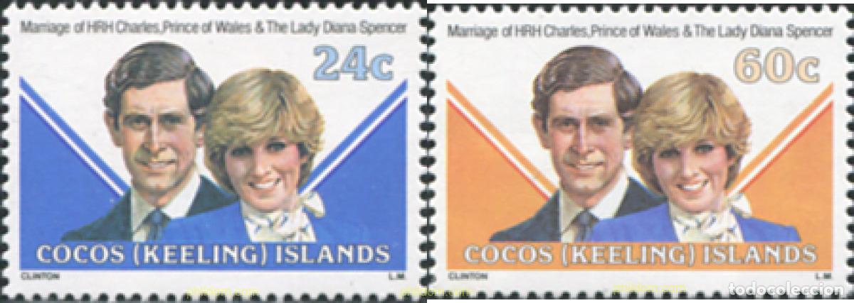 Sellos: 122800 MNH COCOS Islas 1981 BODA DEL PRINCIPE CARLOS Y LADY DIANA SPENCER
