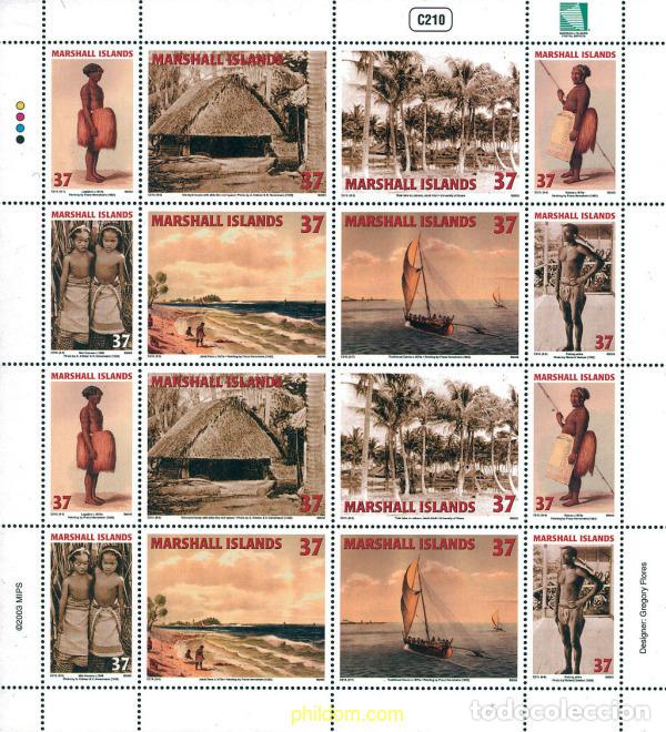 Sellos: 123045 MNH MARSHALL Islas 2003 PATRIMONIO CULTURAL