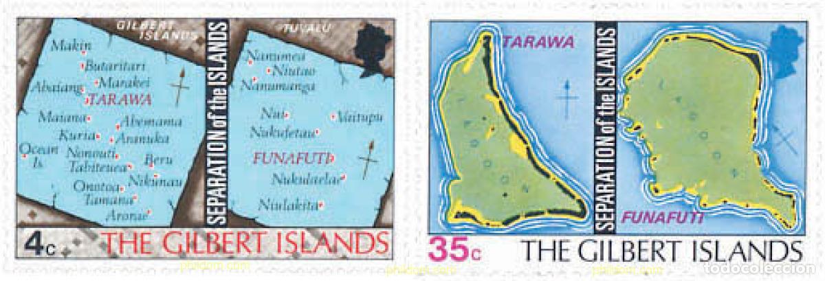 Sellos: 123655 MNH GILBERT 1976 SEPARACION DE LAS ISLAS GILBERT Y ELLICE