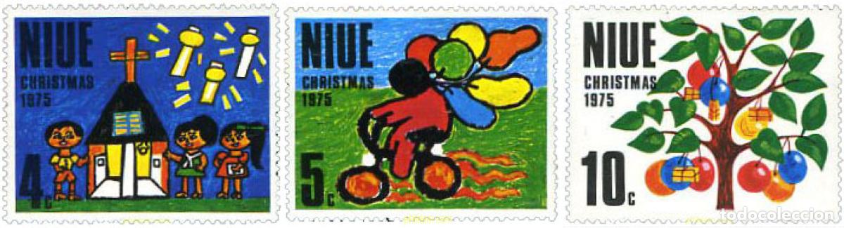 Selos: 124063 MNH NIUE 1975 NAVIDAD. DIBUJOS INFANTILES