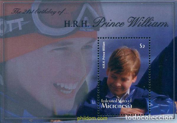 Sellos: 125308 MNH MICRONESIA 2003 21 ANIVERSARIO DEL NACIMIENTO DEL PRINCIPE GUILLERMO