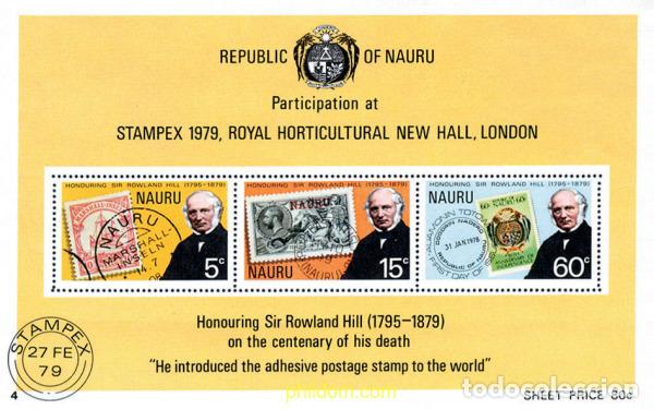 Timbres: 125751 MNH NAURU 1979 CENTENARIO DE LA MUERTE DE SIR ROWLAND HILL