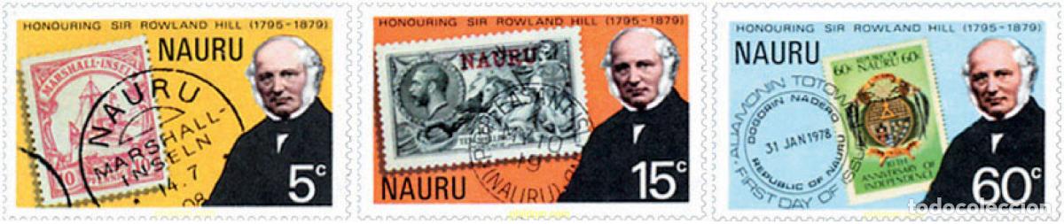 Timbres: 125750 MNH NAURU 1979 CENTENARIO DE LA MUERTE DE SIR ROWLAND HILL