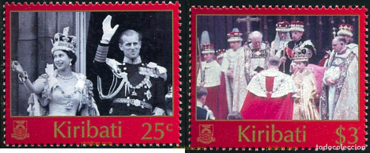Sellos: 128025 MNH KIRIBATI 2003 50 ANIVERSARIO DE LA CORONACION DE ISABEL II