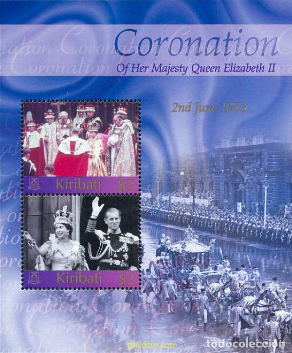 Sellos: 128026 MNH KIRIBATI 2003 50 ANIVERSARIO DE LA CORONACION DE ISABEL II