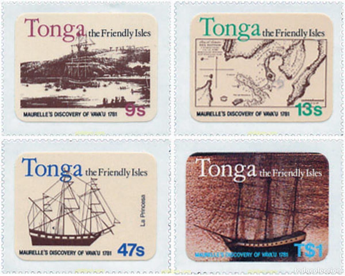 Sellos: 133402 MNH TONGA 1981 200 ANIVERSARIO DEL DESCUBRIMIENTO DE LA ISLA DE VAVA'U POR FRANCISCO MAURELL