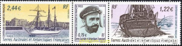 Sellos: 135105 MNH ANTARTIDA FRANCESA 2003 CENTENARIO DE LA SALIDA DEL FRANCIA