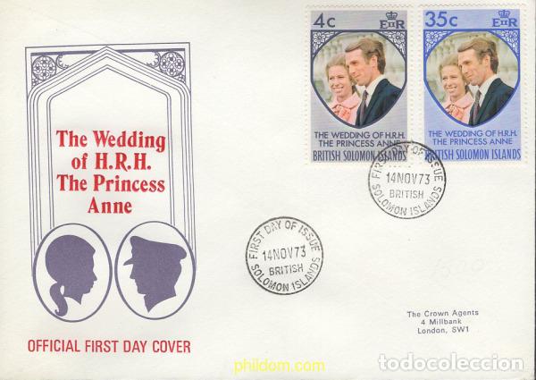 Sellos: 444028 MNH SALOMON 1973 BODA DE LA PRINCESA ANA Y EL CAPITAN MARK PHILLIPS