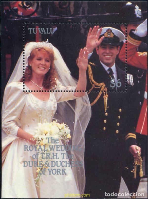 Sellos: 135406 MNH TUVALU 1986 BODA DEL PRINCIPE ANDRES Y MISS SARAH FERGUSON
