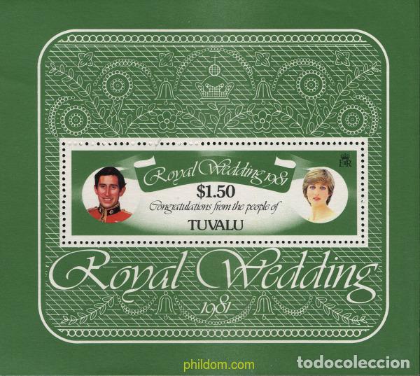 Sellos: 135400 MNH TUVALU 1981 BODA DEL PRINCIPE CARLOS Y LADY DIANA SPENCER