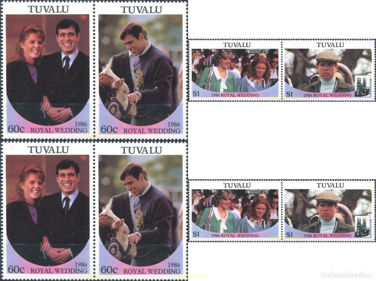 Sellos: 135405 MNH TUVALU 1986 BODA DEL PRINCIPE ANDRES Y MISS SARAH FERGUSON