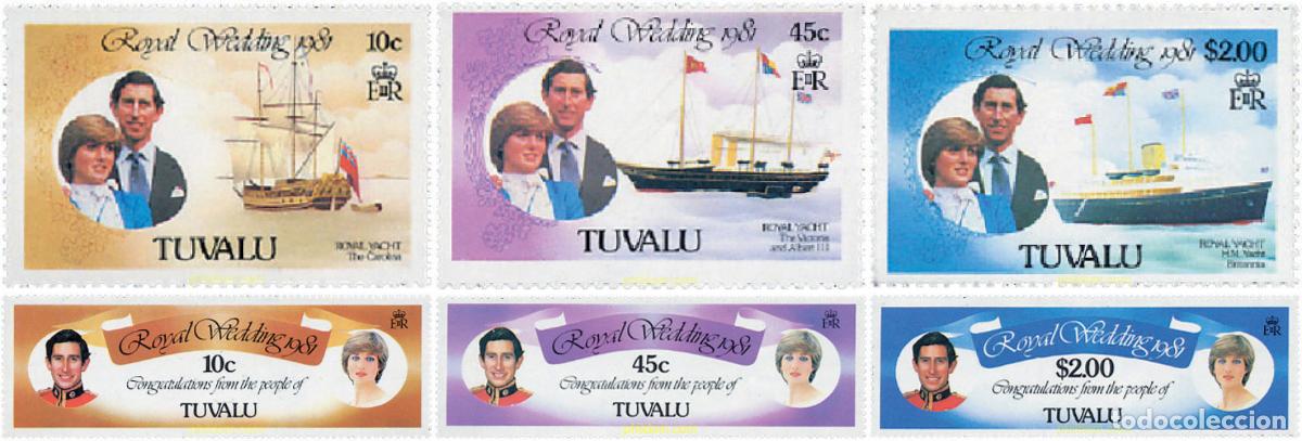 Sellos: 135398 MNH TUVALU 1981 BODA DEL PRINCIPE CARLOS Y LADY DIANA SPENCER