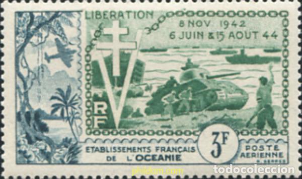 Sellos: 138042 MNH OCEANIA FRANCESA 1954 10 ANIVERSARIO DE LA LIBERACION